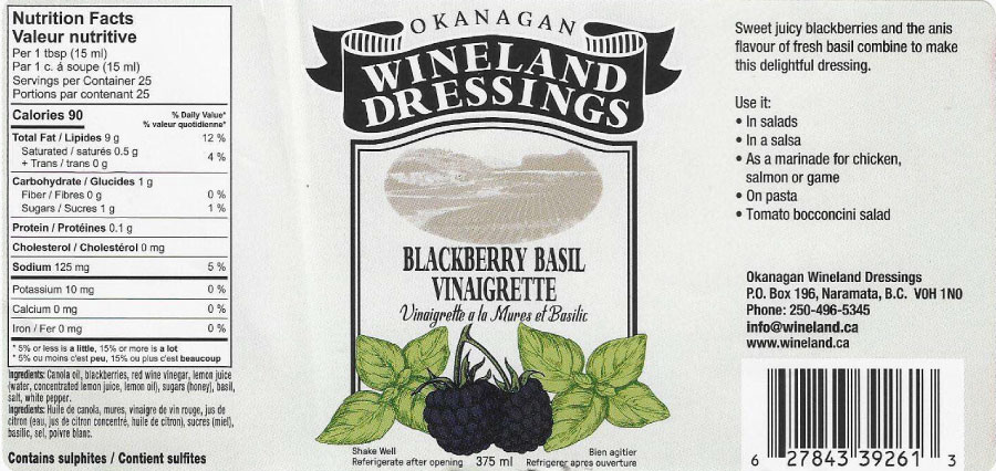 Blackberry Basil Dressing